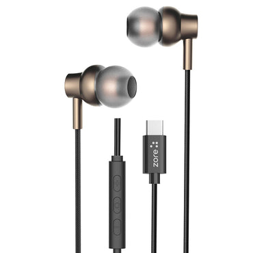 Zore ER-09 SQ Surround 3D Hi-Res Magnetic Type-C Wired In-Ear Headphones Black 