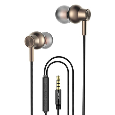 Zore ER-10 SQ Surround 3D Hi-Res Magnetic 3.5mm Wired In-Ear Headphones Black 