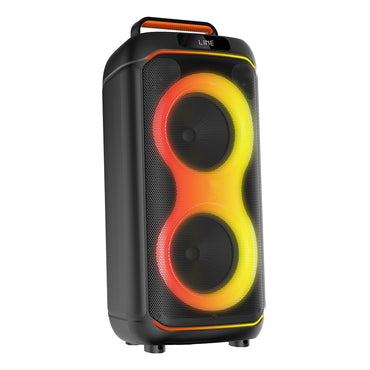 Zore GD-2608 Dijital LED Göstergeli FM Radyolu Mikrofonlu RGB TWS Çift 6.5 inç Stereo Bass Kablosuz Karaoke Hoparlör Siyah