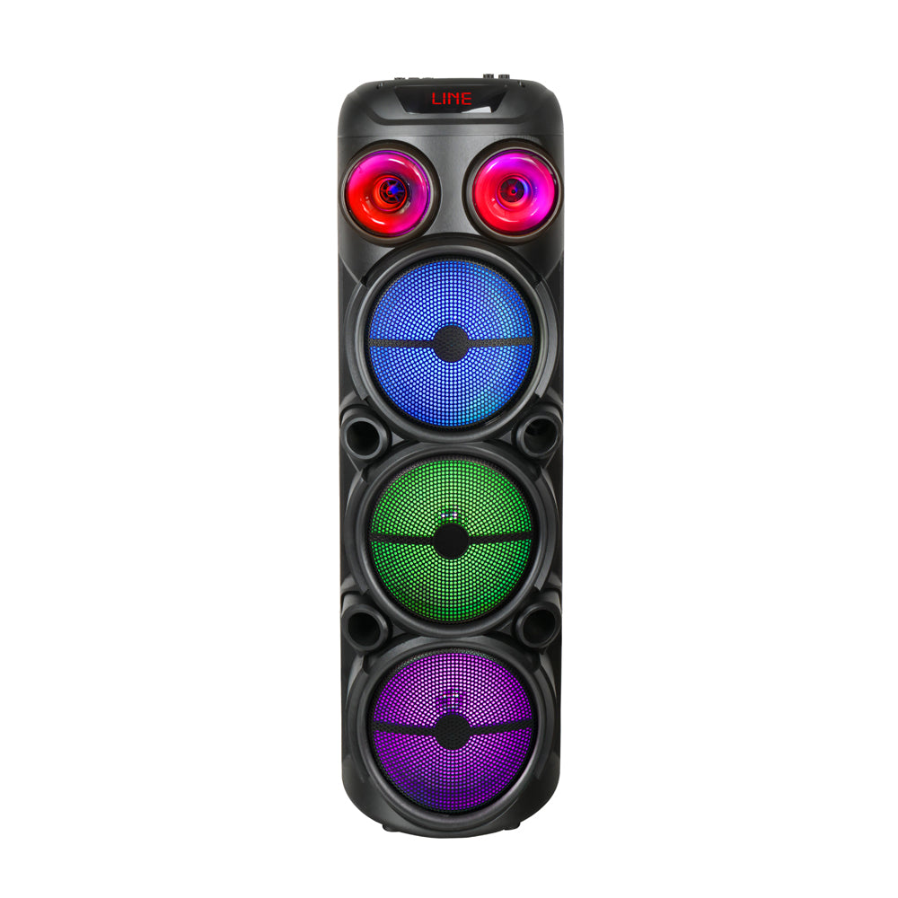 Zore GD-2887 Dijital LED Göstergeli Mikrofonlu RGB TWS 8 inç Stereo Bass Kablosuz Karaoke Hoparlör Siyah