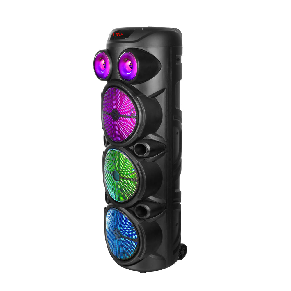 Zore GD-2887 Dijital LED Göstergeli Mikrofonlu RGB TWS 8 inç Stereo Bass Kablosuz Karaoke Hoparlör Siyah