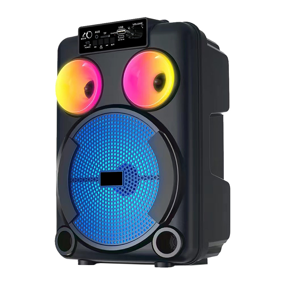 Zore GD-892 Mikrofonlu RGB TWS 8 inç Stereo Bass Kablosuz Karaoke Hoparlör Siyah