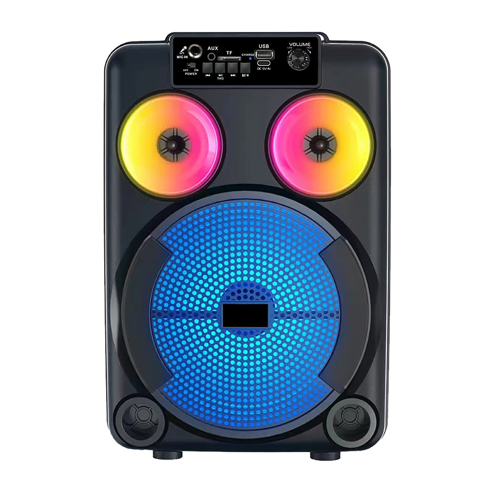 Zore GD-892 Mikrofonlu RGB TWS 8 inç Stereo Bass Kablosuz Karaoke Hoparlör Siyah