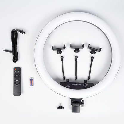 Zore MJ-18 Uzaktan Kumandalı 45cm Işıklı Telefon Tutucu Ring Light Siyah