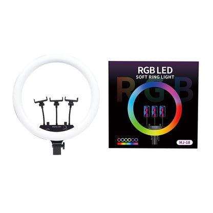 Zore MJ-18 Uzaktan Kumandalı 45cm Işıklı Telefon Tutucu Ring Light Siyah