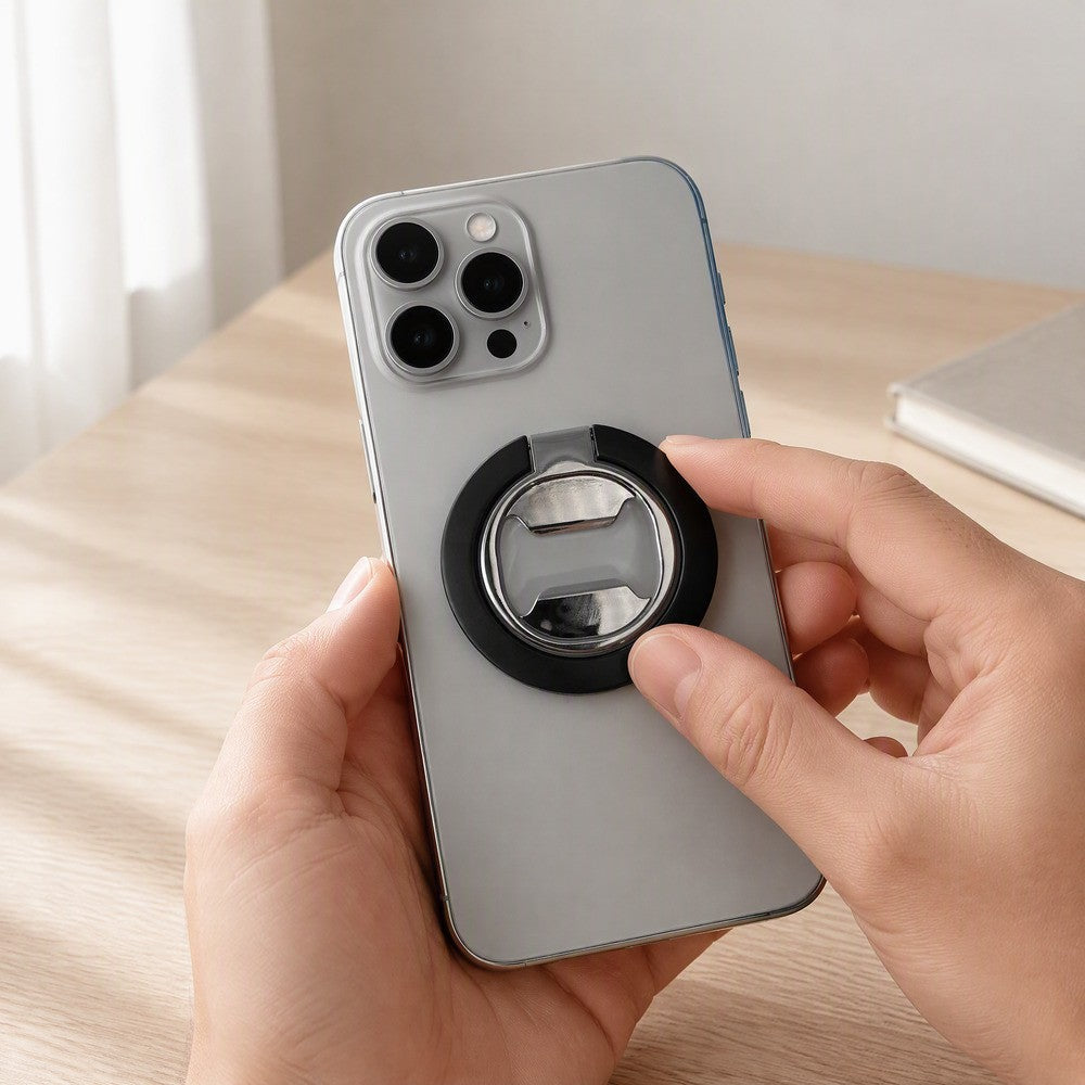 Zore Paris M10 Magnetik Standlı Şişe Açacaklı Ring Telefon Tutucu