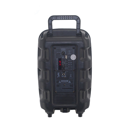 Zore PK-15 FM Radyolu Mikrofonlu RGB TWS 8 inç Stereo Bass Kablosuz Karaoke Hoparlör Siyah