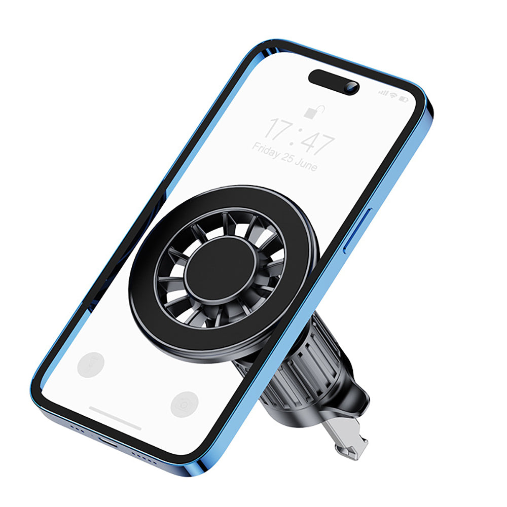 Zore YC-19 Magnetic 360 Degree Rotating Head Phone Holder Ventilation Design Black 