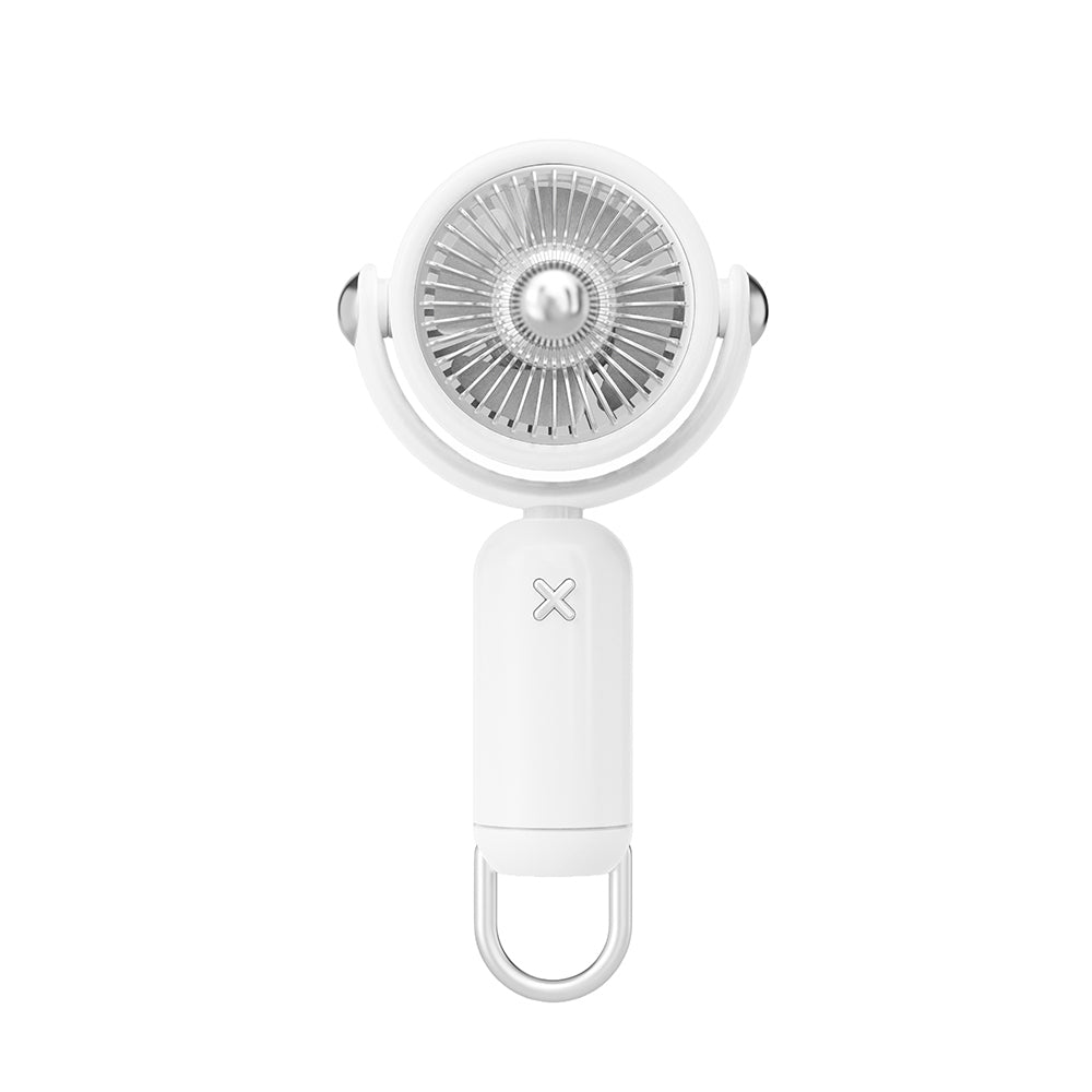 Zore YS-2506 Foldable 360 ​​Degree Rotating Head Portable Mini Fan Cooling Hand Fan White