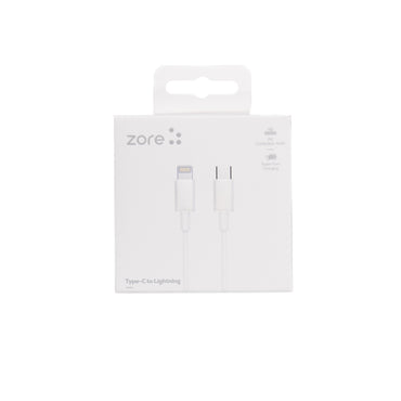 Zore ZR-42 Type-C to Lightning PD Hızlı Şarj Özellikli Data ve Şarj Kablosu 1M Beyaz